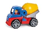 Lena 04413 04413-Truxx Betonmischer, Spielfahrzeug ca. 29 cm, Mischerfahrzeug mit Spielfigur, Baufahrzeug für Kinder ab 2 Jahre