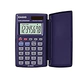 CASIO Taschenrechner HS-8VER, 8-stellig, Währungsumrechnung, Schutzklappe, Tausenderunterteilung, Solar-/Batteriebetrieb