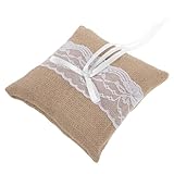 Alipis Ringkissen Für Brauthochzeiten Elegantes Kissen Mit Satinbändern Für Eheringe Und Verlobungsringe Perfekte Hochzeitsdeko Und Geschenkidee Für Verlobung