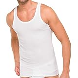Schiesser Herren Unterhemd - 4er Pack - Essentials - Cotton Feinripp - Unterhemden aus 100% supergekämmter Baumwolle - Kochfest bis 95 Grad - Farbe Weiß - Größe L