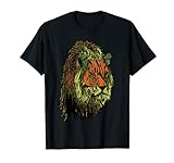 Löwenkopf Afrika Aufdruck Tiermotiv Kunst Tiergesicht Löwe T-Shirt