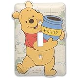 Disney Winnie Puuh Metall-Lichtschalterplatte – Winnie Puuh Schalterplatte Dekoration fü