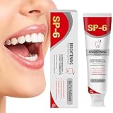 -6 Whitening Toothpaste | 120g 6 Probio-tics Zahnpasta | Natürliche hellere Zähne Zahnpasta | Tiefensanfte Reinigung und erfrischender Atem für Frauen M
