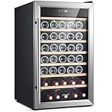 BODEGA Weinkühlschrank, für 51 Flasche Wein, 128 Liter Leiser Weinkühler, 5-18ºC Digitaler Temperaturregler, LED-Display