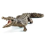 Hangarone Alligator Tier Spielfigur Krokodil Spielzeug Figuren für Kinder Reptil, Großes Krokodil mit offenem Maul, Spielzeug Geschenke für Kinder - Wildtier Figur, 18.3CM