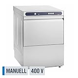 GastroHero ECOLINE-GLSM54S Gläserspülmaschine I 400 V Spülmaschine mit Reiniger- und Klarspüldosierer I Korbmaß 50 cm I Gläserspüler für G