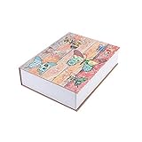 Ferleiss Mini-Wörterbuch-Safe, Aufbewahrungsbox, Schmetterling, Buch, geheimes Sicherheitsschloss für Schmuck, Schlüssel, Wertsachen