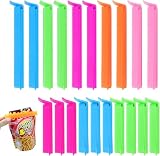 Redamancy 20 Stück Verschlussclips, Länge 7.5/11cm Lebensmittel Clips, Mehrere Farben Clips für tüten, Verschlussklammern Clips für Versiegeln Gefrierbeutel, Snacks, Nüsse,