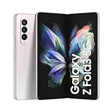 Samsung Galaxy Z Fold3 5G, faltbares Handy ohne Vertrag, flexibles, großes 7,6 Zoll Display, 256 GB Speicher, in Phantom Silver inkl. 36 Monate Herstellergarantie [Exklusiv bei Amazon]