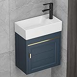 ARHAMS Mini Badezimmer Waschtisch mit Waschbecken, Badezimmerschrã¤nke, Wandmontage Waschbecken, Waschbecken mit Unterschrank, Badezimmer Waschtisch (Color : Right, Size : 50 * 25cm)
