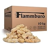 FLAMMBURO (10kg = ca. 800 Stück) Anzündwolle für Kamin, Ofen und Grill – Ökologischer Holzanzünder, Kaminanzünder, Grillanzünder, Anzünder Holzwolle Varianten: (3kg) / (5kg) / (15kg)