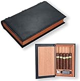 WANGXIAOYUE Zigarren-Box Zigarren-Humidor Etui Zigarren Aufbewahrungsbox mit Luftbefeuchter, Hygrometer und Zigarrenschneider Tabakbox (Farbe: Braun)
