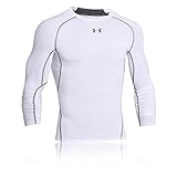 Under Armour UA HeatGear Long Sleeve, langärmliges Funktionsshirt, atmungsaktives Langarmshirt für Männer Herren, White / Graphite , L