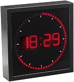 Lunartec LED Uhren: LED-Wanduhr mit Sekunden-Lauflicht durch rote LEDs (Digitale Uhren, Digitale Wanduhr, rot)