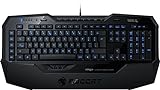 Roccat Isku Illuminated Gaming Tastatur (ES-Layout, blaue Tastenbeleuchtung, 36 Makrotasten inkl. 3 Thumbster-Tasten) schwarz