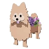Angel&H Pomeranian Dog Planter, Blumentopf in niedlicher Hundeform Halter, für Sukkulenten-Pflanzgefäße Kunst-Pflanzen-Aufbewahrungstopf