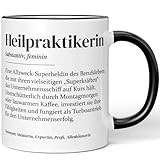 JUNIWORDS Tasse, Definition Heilpraktikerin, Schwarz (7217264)