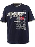 Jan Vanderstorm Herren Kurzarm T-Shirt Sölve dunkelblau L - 52/54