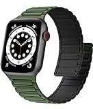 CeMiKa Magnetische Armband kompatibel mit Apple Watch Armband 44mm 49mm 45mm 42mm,Silikon Magnetische Sport Loop Ersatzbänder für iWatch Ultra 2/Ultra Series 9 8 7 SE 6 5 4 3 2 1, Herren Damen