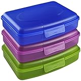 My-goodbuy24 Butterbrotdose Brotdose | 3er Set | Lunchbox für Kinder & Erwachsene - Perfekt für Schule, Büro, Arbeit oder Kindergarten - Spülmaschinengeeignet
