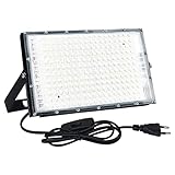 CREATESTAR LED Strahler 150W, LED Strahler Außen, Superhell 15000LM Außenstrahler, 6500K Kaltweiß LED Fluter mit IP65 Wasserdicht für Garten, Garage, Sportplatz, T