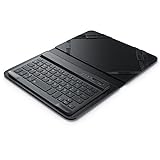 CSL - Bluetooth Slim Tastatur für Tablets 7-8 Zoll inkl. Kunstledercase - Wireless Keyboard im Slim Design - QWERTZ Deutsch - FN-Funktionstasten - Generalüberholt