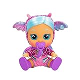 CRY BABIES Dressy Fantasy Bruny, Interaktive Puppe, die echte Kullertränen weint. Mit Haaren zum Stylen, wechselbarer Kleidung und Accessoires – Spielzeug und Geschenk für Kinder
