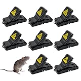 Nutabevr 8 Stück Mausefalle, Wiederverwendbare Clip Rattenfalle, Hochempfindliche Schnallen Struktur, Schlagfalle, Mouse Trap für Küchen, Gärten, Lagerhallen,