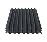 Onduline Easyline Dachplatte Wandplatte Bitumenwellplatten Wellplatte 3x0,76m² - schwarz