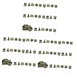 Ciieeo 3 Sätze Partydekoration Eiskö Reiskuchen Geburtstagstorte Dekorationen Alles Zum Geburtstag Cupcake Topper Kuchen-diy-versorgung Cupcake-diy-karten Papier Black 25 Stück * 3
