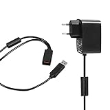 VBESTLIFE USB Netzteil Kabel Adapter für Microsoft Xbox 360 Kinect Sensor Ladegerät mit US / EU Stecker(schwarz)