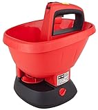 Grafner elektrischer Düngerstreuer mit 6 Volt, 2,7 Liter, 5 stufige Streumengenregulierung, stufenlose Drehzahlregulierung, ideal für Rasensaat, Dünger, Streusalz UVM. Hand Streuer U