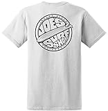 Joe's Surf Shop T-Shirt aus schwerer Baumwolle, regul r, gro und hoch, Wei / Schwarz Fins Up Logo, XX-Large