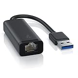 CSL - Netzwerkadapter Gigabit USB 3.2 Gen.1 LAN Adapter – USB TYP A Stecker auf RJ45 Buchse - Gigabit Ethernet Buchse - Kabel 13,5 cm – bis zu 1000 Mbps/ 1000 Base-T