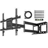 BONTEC TV Wandhalterung mit Extra Langem Gelenkarm 850mm für 32-70 Zoll LCD/LED/OLED Flachbildschirme bis 60 kg, Neigbar, Schwenk- und Drehbar, Fernseher Halterung, Max. VESA 400 x 400