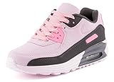 Fusskleidung Unisex Damen Herren Sportschuhe Übergrößen Laufschuhe Turnschuhe Neon Sneaker Schuhe Grau Pink EU 39