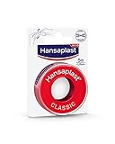Hansaplast Fixierpflaster Classic (5 m x 1,25 cm), Tapeband zur einfachen und sicheren Fixierung von Wundverbänden, Heftpflaster Rolle mit starker Klebekraft.
