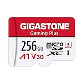 Gigastone Gaming Plus Micro SD Karte 256 GB + SD Adapter, Kompatibel mit Switch, SD Karte Lesegeschwindigkeit bis zu 100MB/s. MicroSDXC Speicherkarte UHS-I A1 U3 V30 Klasse 10, 4K UHD Video