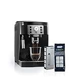 De'Longhi Magnifica S ECAM 22.110.B Kaffeevollautomat mit Milchaufschäumdüse für Cappuccino, 1,8 Liter, schwarz/silber & Original Wasserfilter DLSC002 - Zubehör für De'Longhi Kaffeevollautomaten, weiß