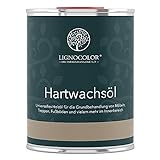 Lignocolor Hartwachsöl Holzöl (1 L, Natur seidenglänzend, farblos) Allergikerfreundlich Holzöl Pflegeöl für Innen