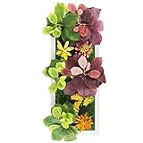 YOLEO Kunstpflanze, frei kombinierbare künstliche Pflanzen Kunstblumen hängend im Holzrahmen für Wohnzimmer Badezimmer Dekoration (50 × 20, Weiß)
