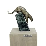 Kunst & Ambiente Moderne Tierfigur aus Bronze - Schleichender Panther - signiert - Alfred Stevens - Panther Skulptur - Bronzefigur