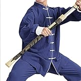 Traditionelle Uniform Für Kampfsport Tai Chi Kung Fu Anzug Chinesische Klassische Kampfkunst Wing Chun Kleidung Herren Damen,Blue-XL