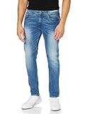 Replay Herren Anbass Jeans, Blue Denim, 33W / 32L