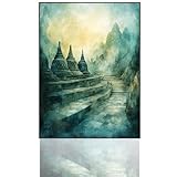 Malen Nach Zahlen Erwachsene Berg, Paint by Numbers Landschaft, DIY Handgemalt Ölgemälde Set für Anfänger Mit Pinseln und Acrylfarbe Leinwand, Heimdekoration, Geschenke für Männer 50 x 70 cm 03-8