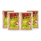 Lizza - Low Carb Protein 4x2 Pizzaböden - 287 kcal, 29g Eiweiß & 21g Ballaststoffe pro Portion - keto-freundlich, kalorienarm, bio, glutenfrei