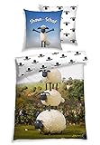 Shaun das Schaf Bettwäsche 2 teilig, Sheep Stack, Renforcé, 100% Baumwolle, Größe:135 cm x 200 cm
