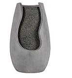 MEIZHITU Zimmerbrunnen Klein Kreativer Tischbrunnen Geometrischer Brunnen Harz Wasserbrunnen Für Indoor Outdoor Garten Terrasse Wasserfall Brunnen Geschenk Zimmerspringbrunnen Deko Modern(A)