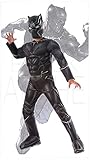 ERALED Black Panther Kinder Muskelkostüm Superheld Jungen Cosplay Body Halloween Kostüm Overall für Geburtstag Maskerade Party Strumpfhosen,Black Panther-S(110~120)