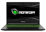 Monster Abra A5 V18.1.1 15.6 Zoll 144Hz Gaming Laptop, Intel i7-11800H-2,30GHz Turbo Boost 4,6GHz, NVIDIA GeForce RTX3050 Max P, 16GB RAM, 1TB M2 SSD, Windows 11, Gamer Laptop Rucksack geschenkt